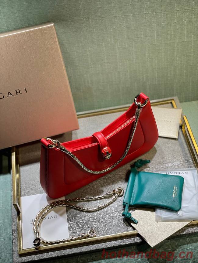 Bvlgari Serpenti Forever leather crossbody bag B282935 red