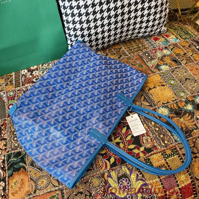 Goyard Calfskin Leather Tote Bag 20217 blue