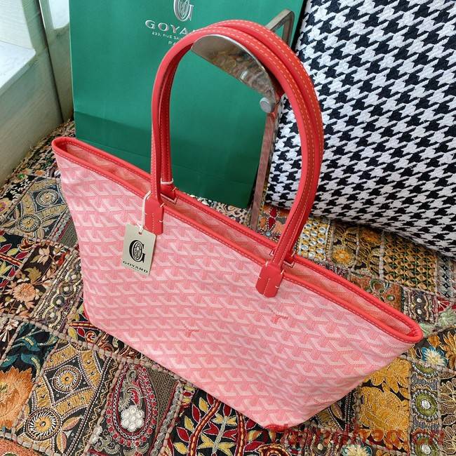 Goyard Calfskin Leather Tote Bag 20217 pink