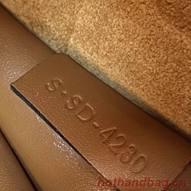 Celine CLUTCH WITH CHAIN IN TRIOMPHE LAMBSKIN 100382 TAN