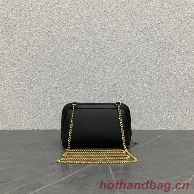 Celine CLUTCH WITH CHAIN IN TRIOMPHE LAMBSKIN 100382 black