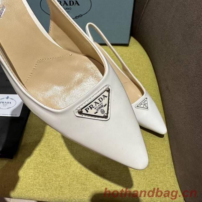 Prada Brushed leather slingback pumps 93512-3