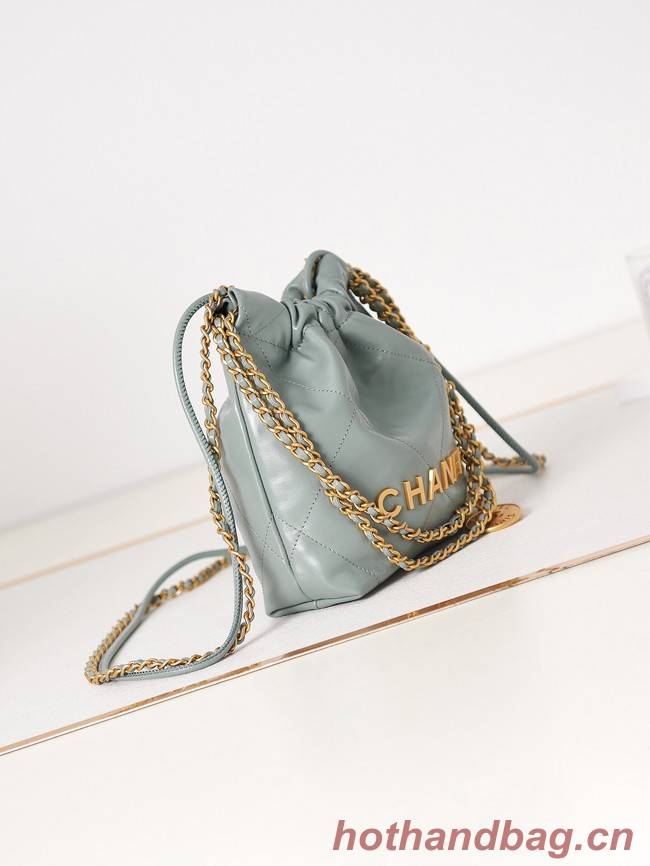 CHANEL 22 MINI HANDBAG AS3980 sky blue