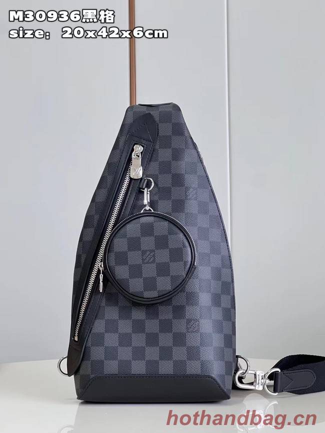 Louis Vuitton Duo Slingbag Damier Graphite canvas M30936 Black