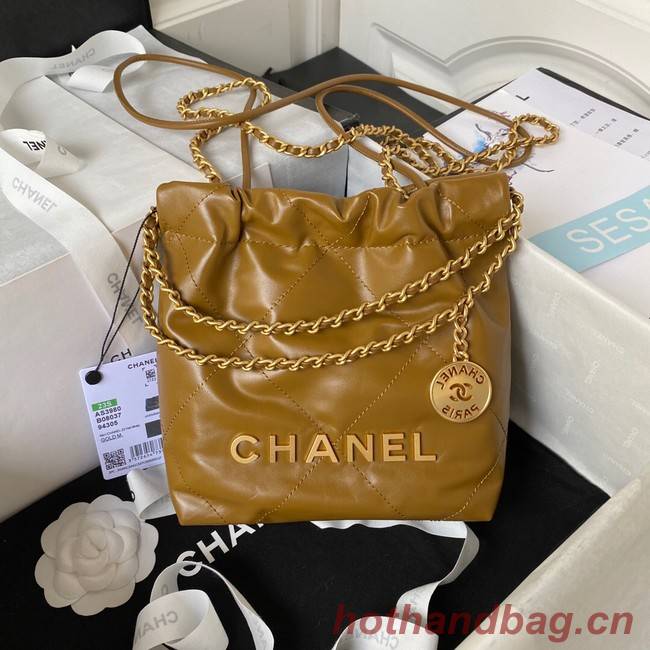 CHANEL 22 MINI HANDBAG AS3980 brown