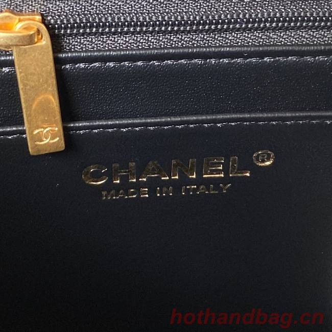 Chanel SMALL FLAP BAG WITH TOP HANDLE AS4232 black