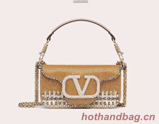 VALENTINO V-logo MINI LOCO bag beads WA0K53 gold