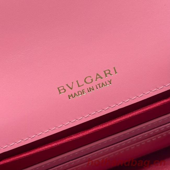 Bvlgari Serpenti Forever leather crossbody bag 289676 dark pink