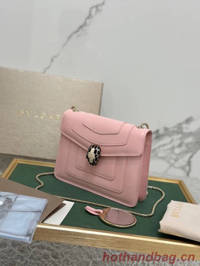 Bvlgari Serpenti Forever leather crossbody bag 35107 pink