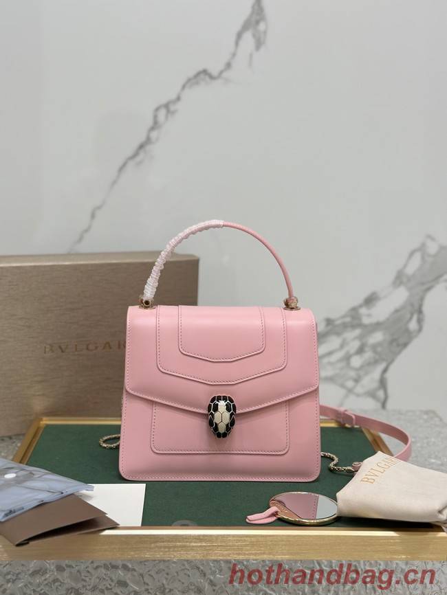 Bvlgari Serpenti Forever leather crossbody bag 38329 pink