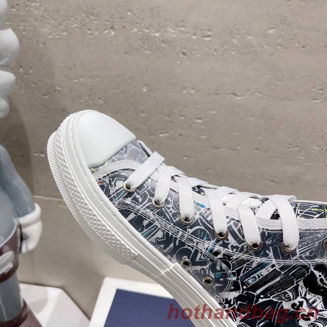 WALK N DIOR HIGH-TOP PLATFORM SNEAKER Dior Oblique Embroidered Cotton 93515-1