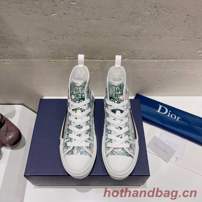 WALK N DIOR HIGH-TOP PLATFORM SNEAKER Dior Oblique Embroidered Cotton 93515-2