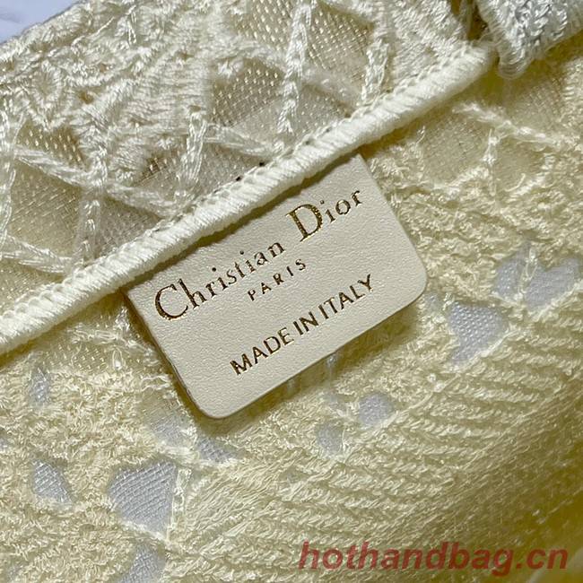 SMALL DIOR DIOR BOOK TOTE D-Lace Embroidery M1296ZRG-1