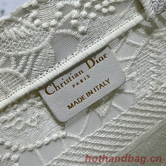 SMALL DIOR DIOR BOOK TOTE D-Lace Embroidery M1296ZRG-2