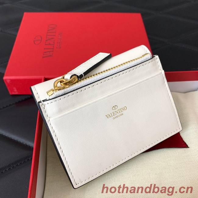 VALENTINO Calfskin Wallet 4138 white