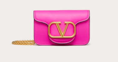 VALENTINO LOCO calf leather chain nano XLI16 rose