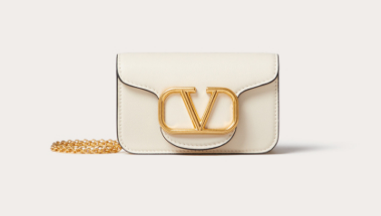 VALENTINO LOCO calf leather chain nano XLI16 white