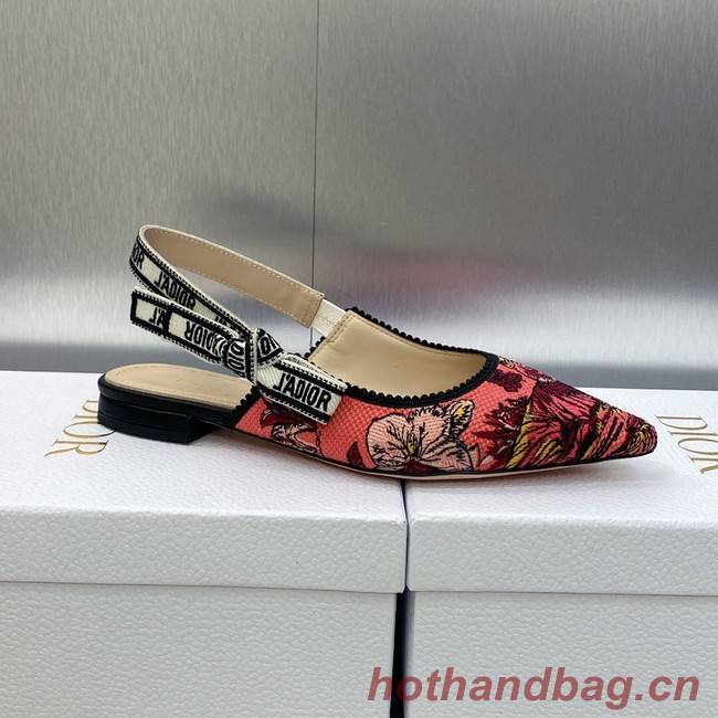 JADIOR SLINGBACK FLAT Embroidered Cotton 93528-1