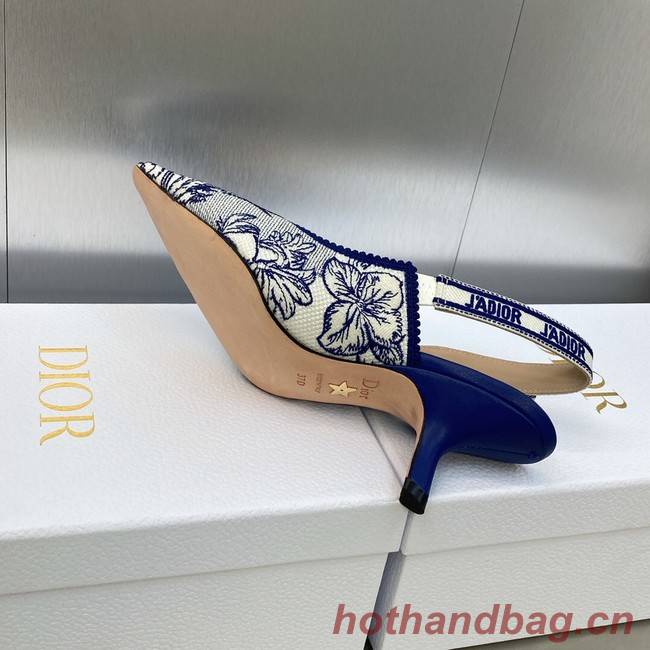 JADIOR SLINGBACK PUMP Embroidered Cotton 93531-2