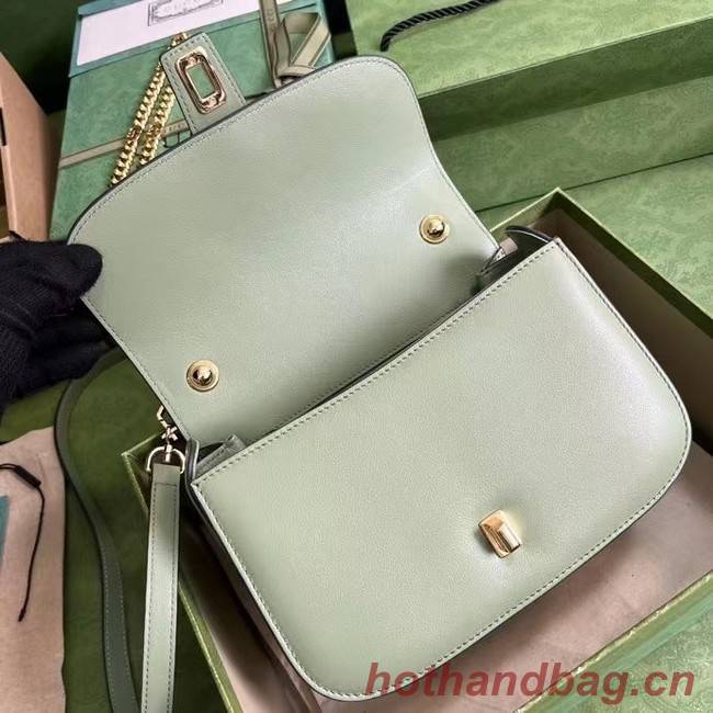 GUCCI BLONDIE TOP-HANDLE BAG 735101 Light green