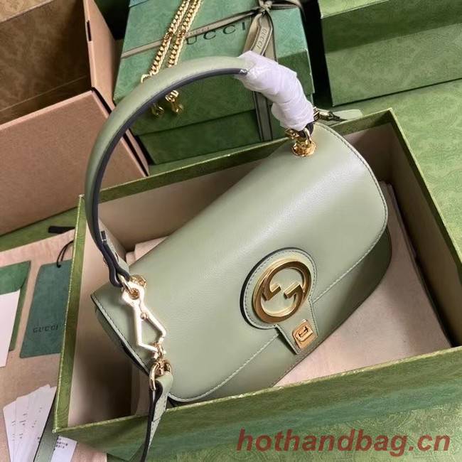 GUCCI BLONDIE TOP-HANDLE BAG 735101 Light green