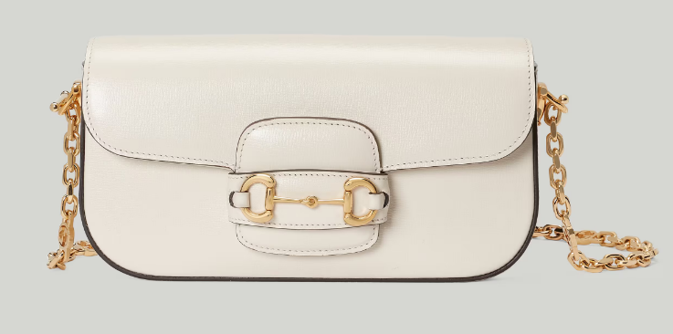 GUCCI HORSEBIT 1955 SMALL SHOULDER BAG 735178 White