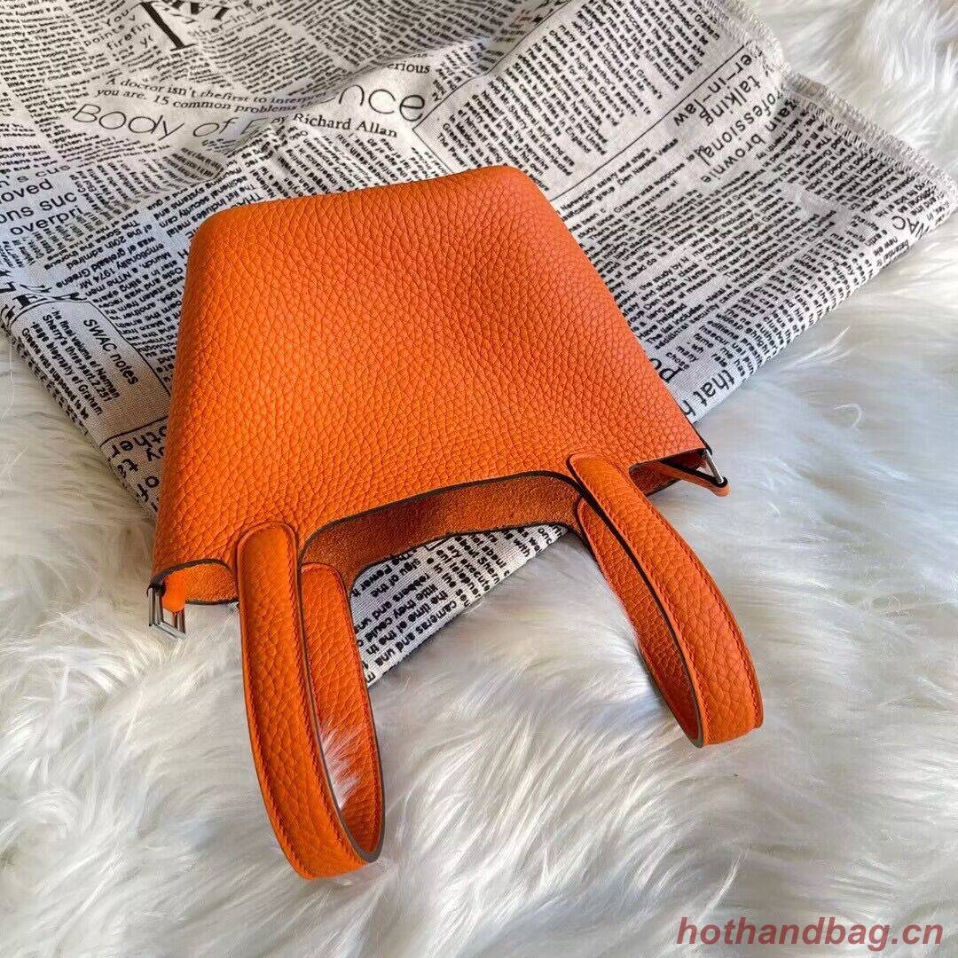 Hermes Mini Picotin 14 Lock Bags Original Togo Leather PL5302 Orange