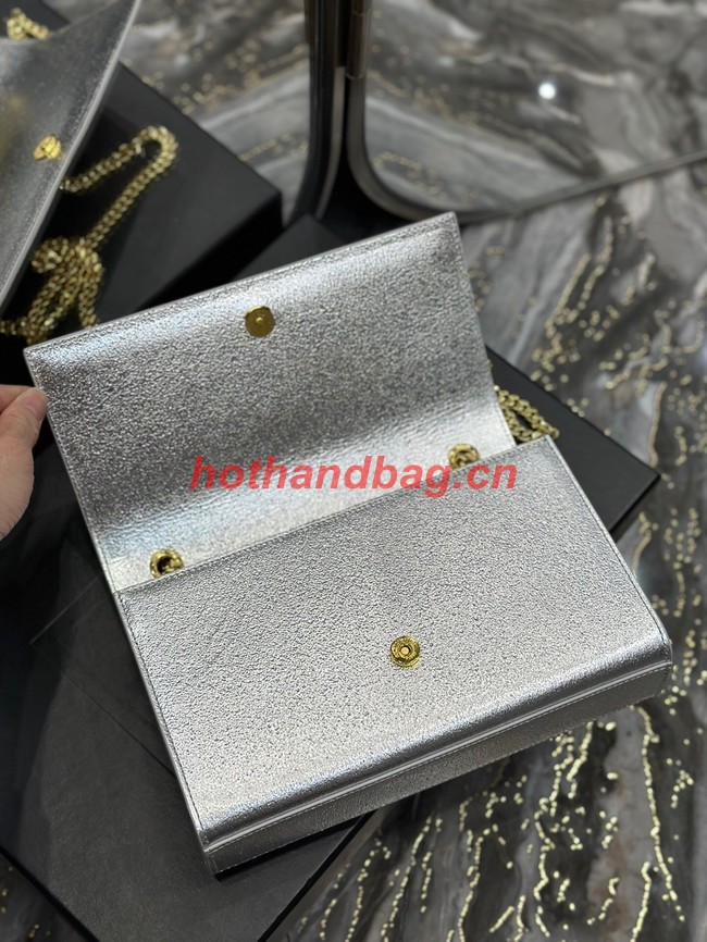 SAINT LAURENT KATE CHAIN WALLET 742833 Silver