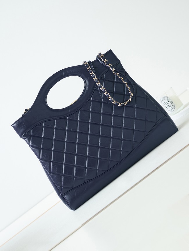 CHANEL 31 LARGE SHOPPING BAG AS1010 dark blue