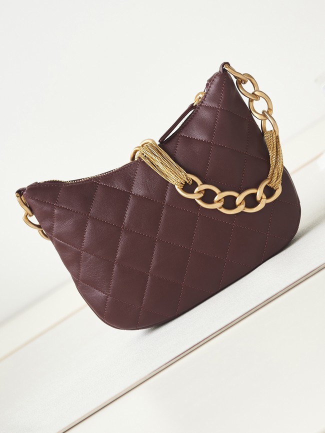 CHANEL HOBO HANDBAG AS4220 Wine