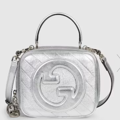 GUCCI BLONDIE TOP HANDLE BAG 744434 silver