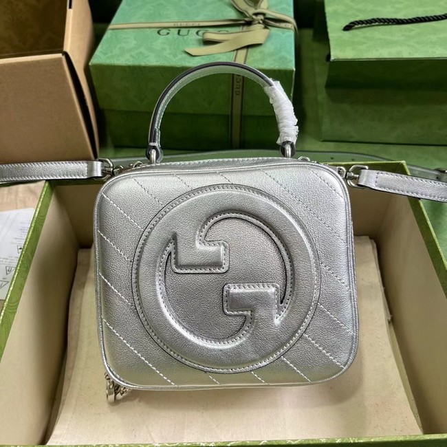 GUCCI BLONDIE TOP HANDLE BAG 744434 silver