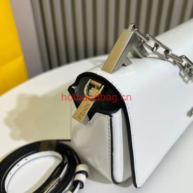 Fendi small smooth leather bag F1090 white