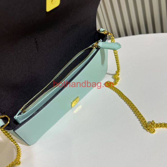 Fendi small smooth leather bag F1225 sky blue