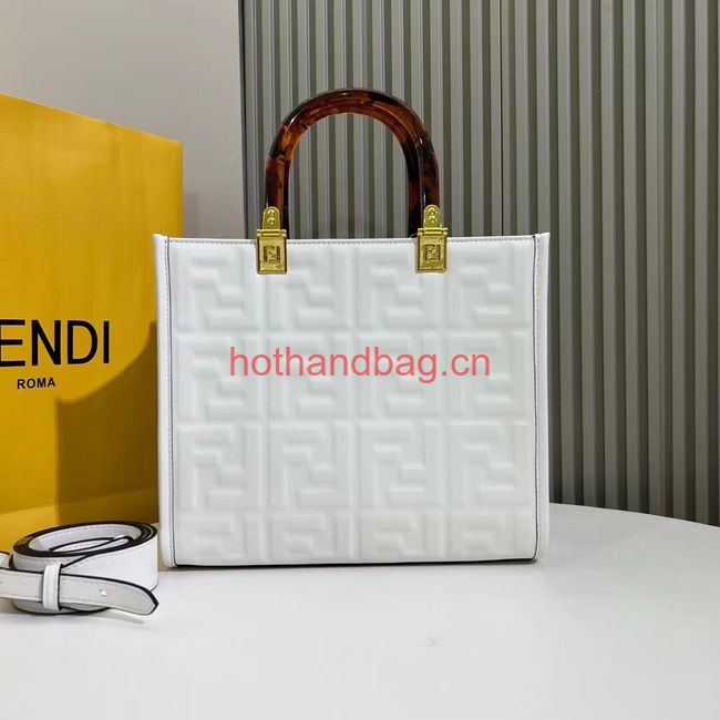 Fendi Sunshine small Shopper F1615 white