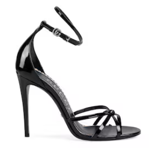 Gucci WOMENS HEELED METALLIC SANDAL 93604-1