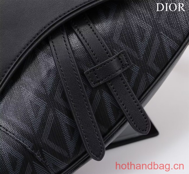 Dior Essentials SADDLE BAG Diamond Canvas 1ADPO093 black