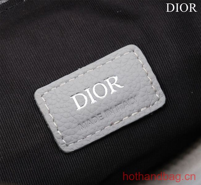 Dior Essentials SADDLE BAG Grained Calfskin 1ADPO093f-1 gray