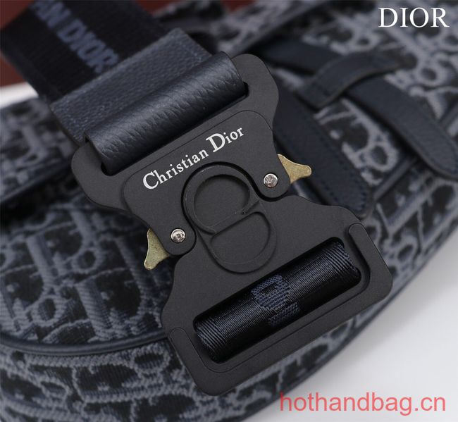 Dior Essentials SADDLE BAG Oblique Jacquard 1ADPO093 dark blue