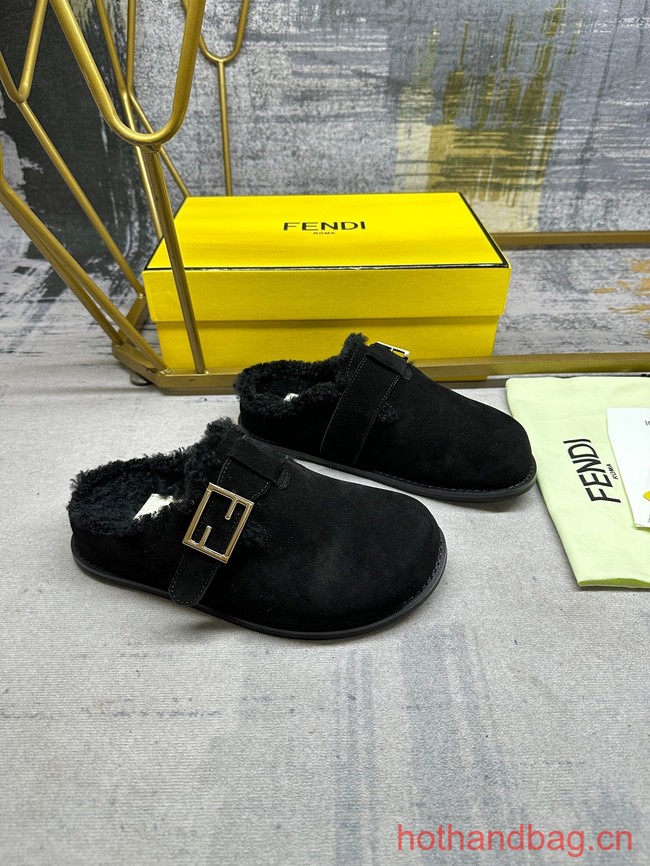 Fendi Feel leather slides 93669-1