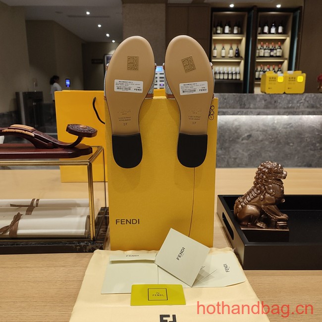 Fendi Signature Light blue denim slides 93662-2