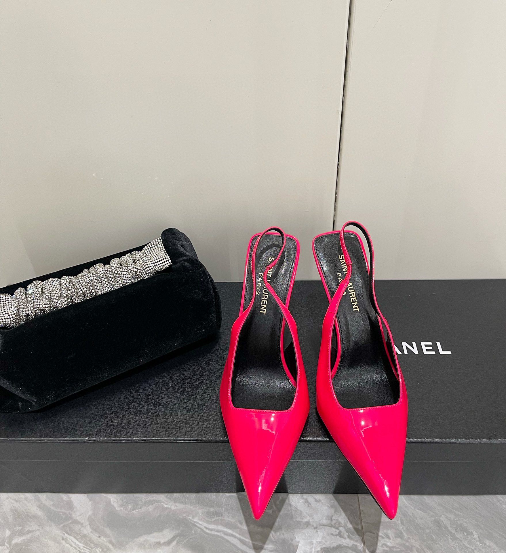 Saint Laurent Shoes heel height 10CM 63301 Rose