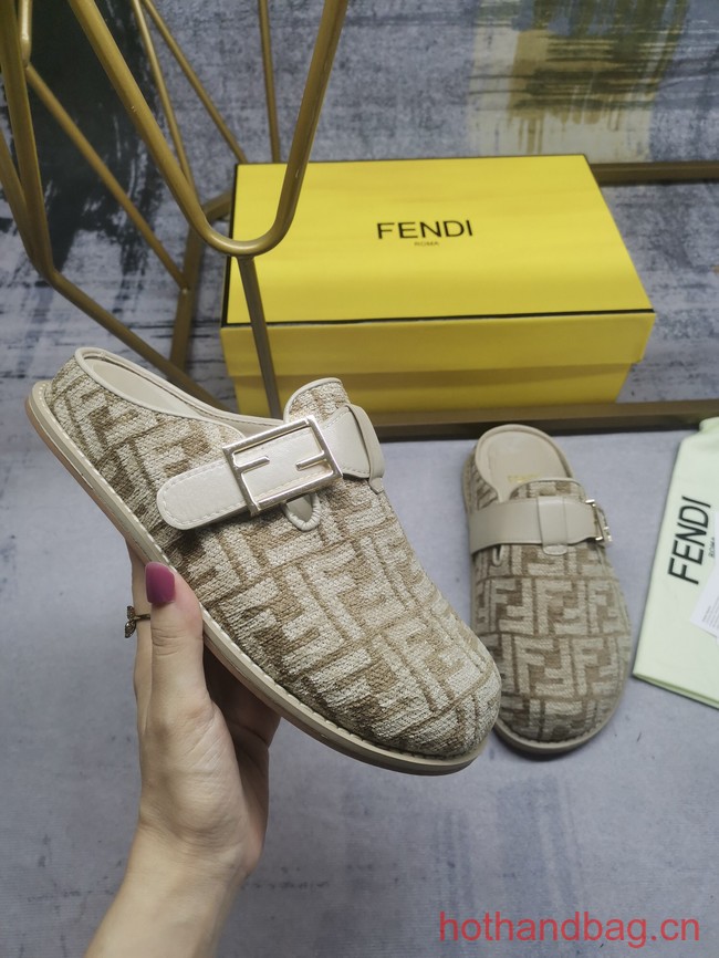 Fendi Feel leather slides 93669-5