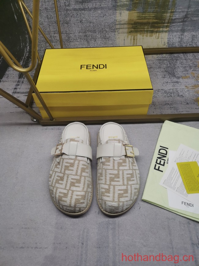 Fendi Feel leather slides 93669-6