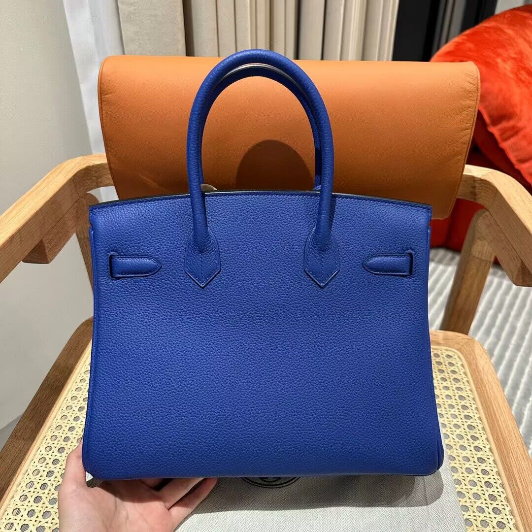 Hermes Bikin 30CM Original Togo Leather HB30O Blue