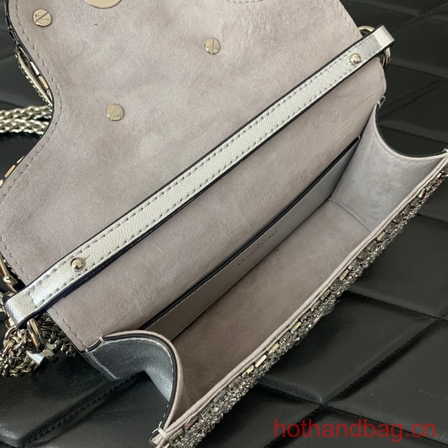 VALENTINO V-logo MINI LOCO bag 5032C Silver