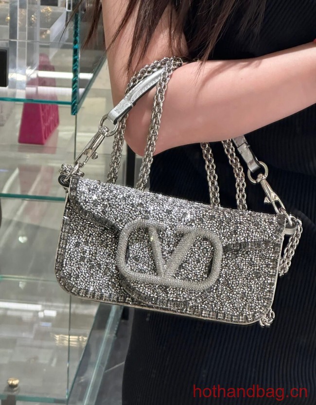 VALENTINO V-logo MINI LOCO bag 5032C Silver