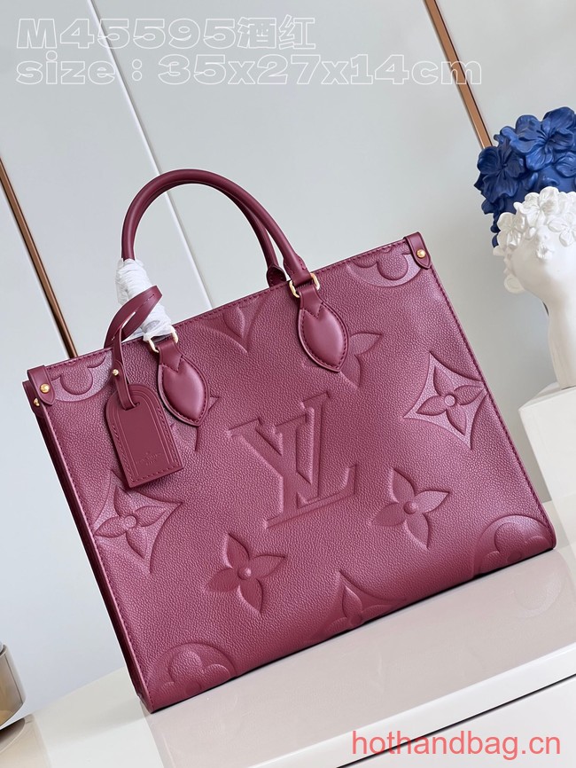 Louis Vuitton OnTheGo MM M46601 Wine Red