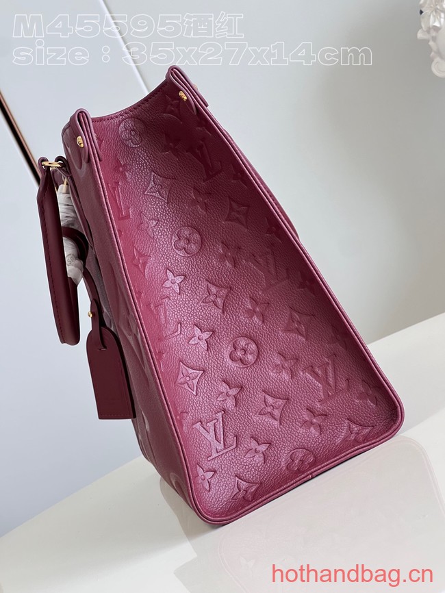 Louis Vuitton OnTheGo MM M46601 Wine Red