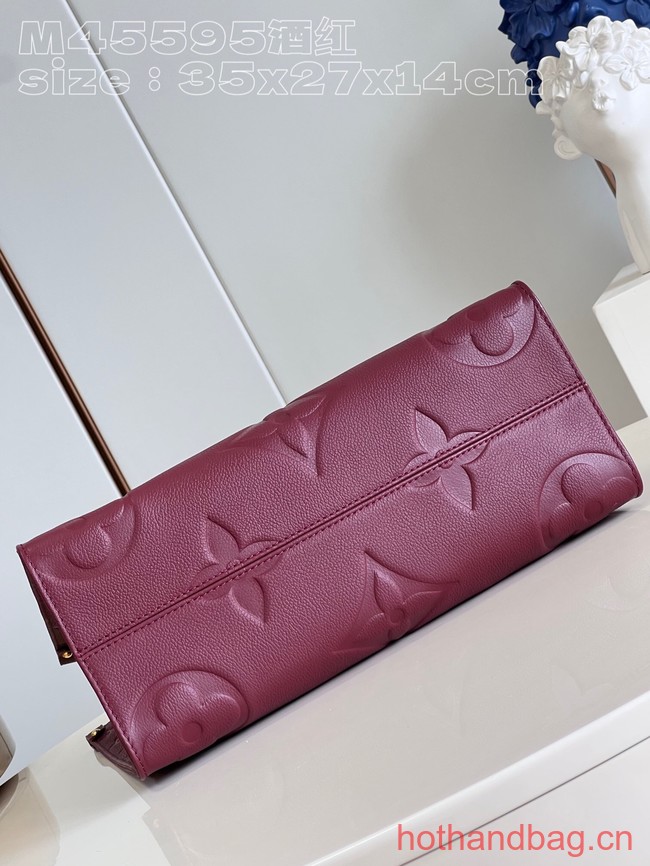 Louis Vuitton OnTheGo MM M46601 Wine Red